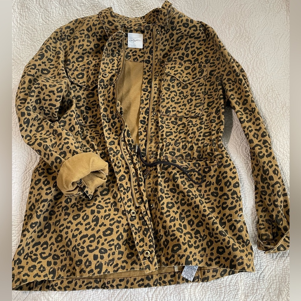 Leopard Print Canvas Jacket